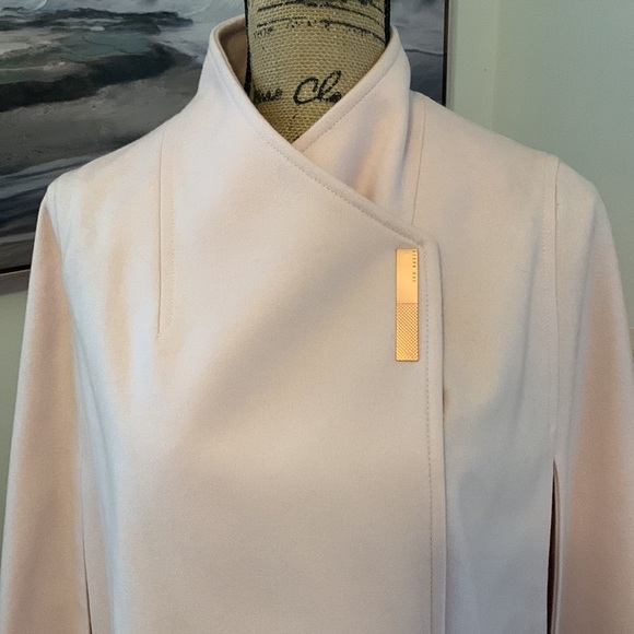 TED BAKER London Designer cashmere wool CAPE PINK rose gold sold out! Rare M - Picture 4 of 14